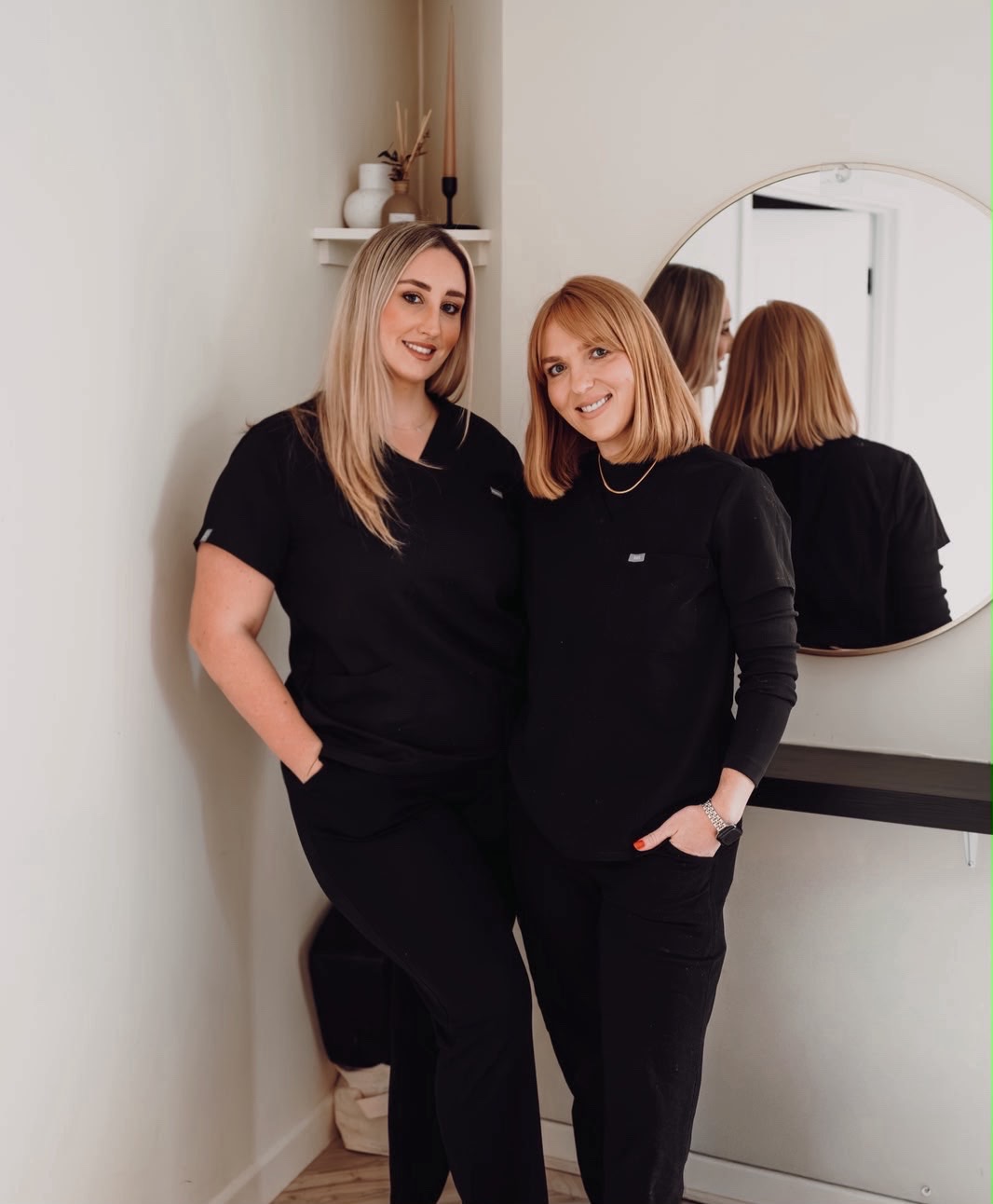 Gabi and Jess, co-owners of The Beauty Bar, in the clinic